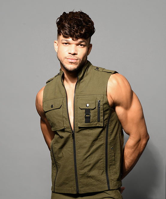 Andrew Christian Capsule Army Vest - Olive