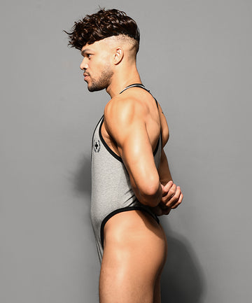 Andrew Christian Buckle Bodysuit w/ Almost Naked | White