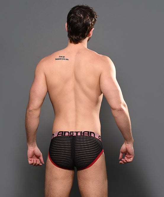 Andrew Christian Unleashed Nude Mesh Brief w/ Almost Naked